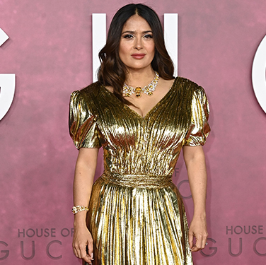 Salma Hayek stuns at House of Gucci premiere